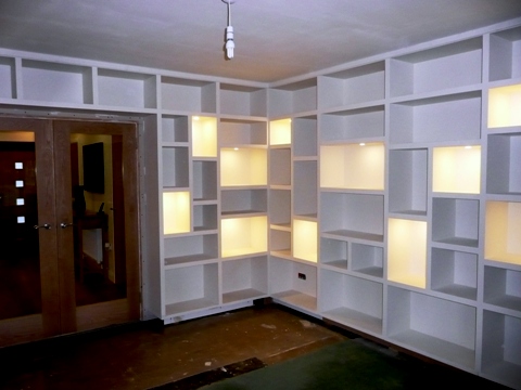 home office cabinets and shelving installations